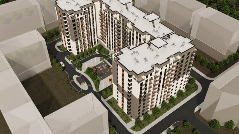Apartament în rate de la dezvoltator! Durlești Residence, 3 camere, 76 mp.
