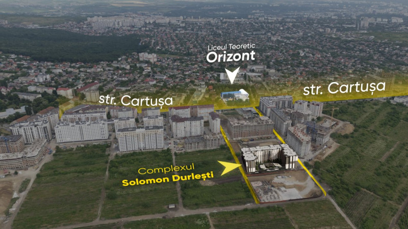 Apartament în rate de la dezvoltator! Durlești Residence, 1 cameră, 44,81 mp.