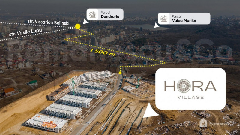 Apartament cu 1 cameră + living - Hora Village 